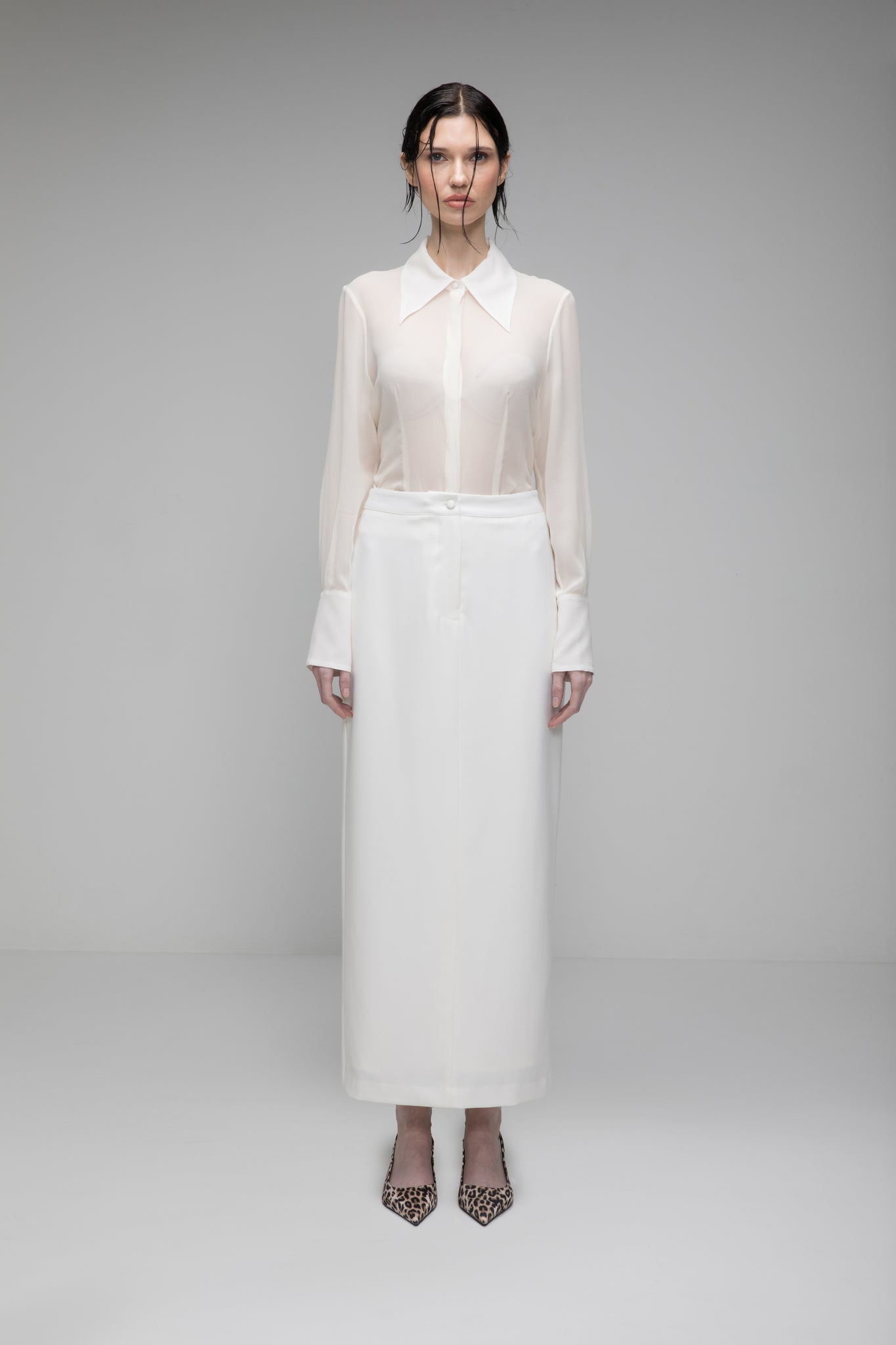 Charlotte Long Skirt, Ivory