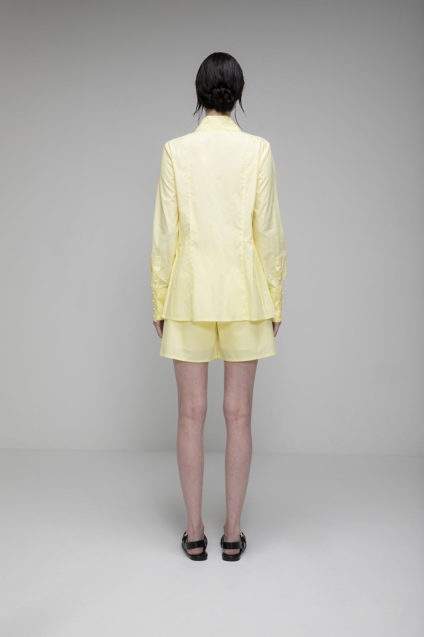 Charlotte Pleated Shirt, Lemon